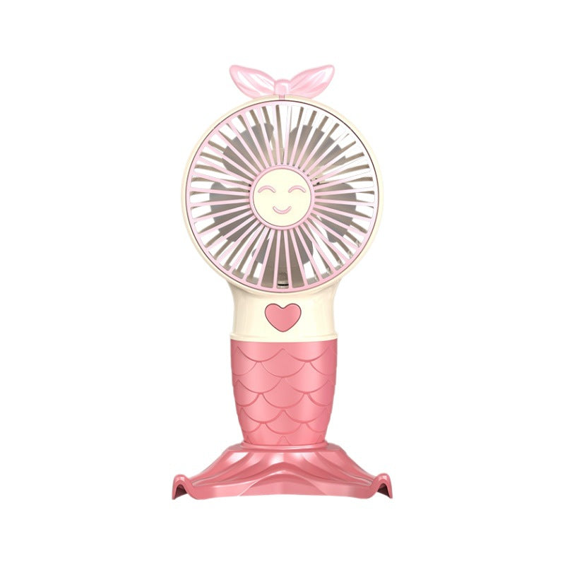 Portable Mermaid-Themed Handheld Fan Kalsten