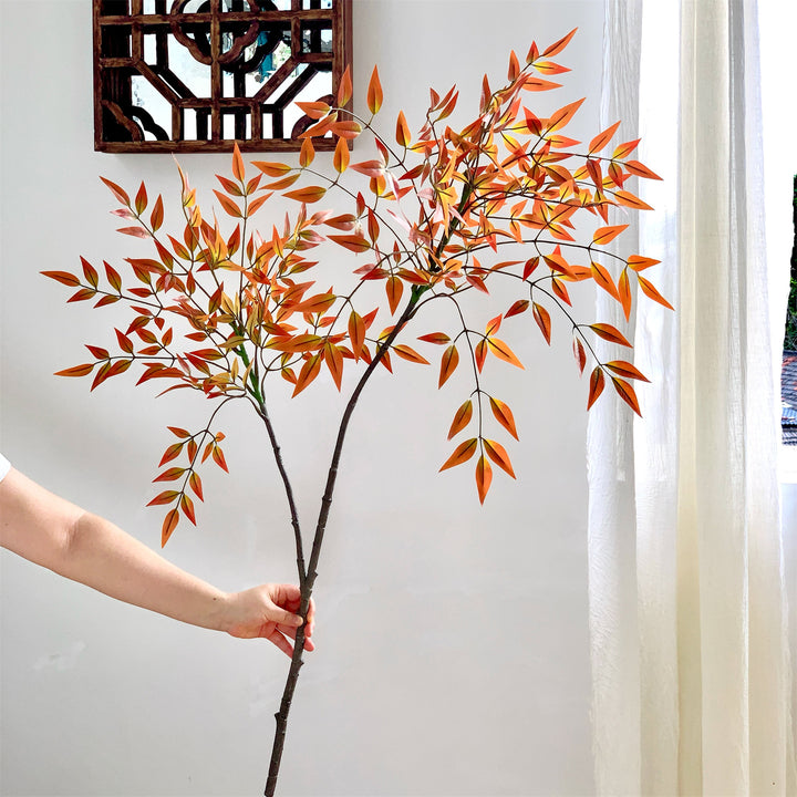 Artificial Green Leaf Branch