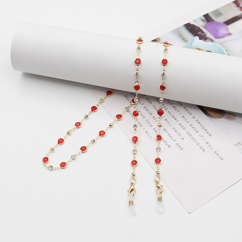 Elegant Crystal-Embellished Eyewear Chain Kalsten 1788159829