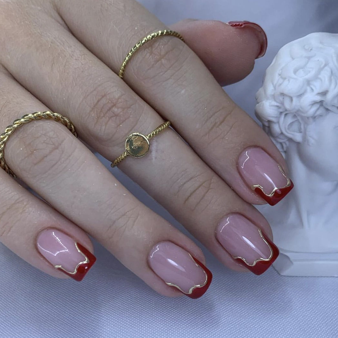 Elegant French Tip Acrylic Nail Art Extensions Kalsten