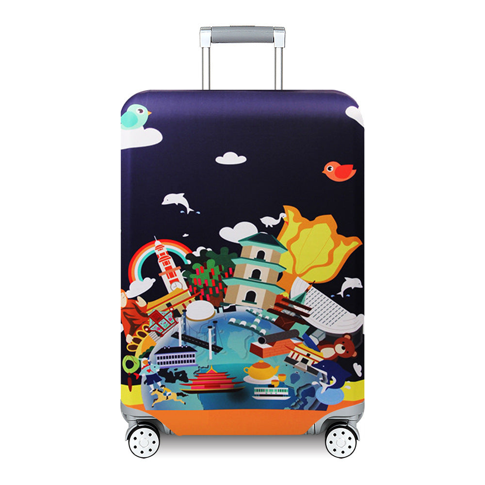 Women's Hard Shell Suitcase with Exotic Plant Pattern Kalsten