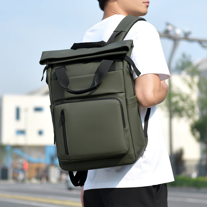 Multi-Pocket Waterproof Roll-Top Backpack Kalsten