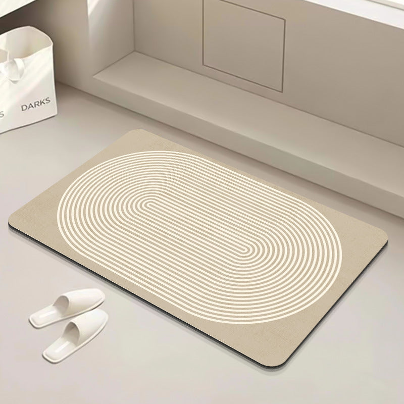 Modern Geometric Bath Mat Kalsten