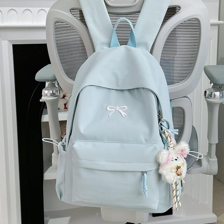 Casual Bow-Embellished Backpack