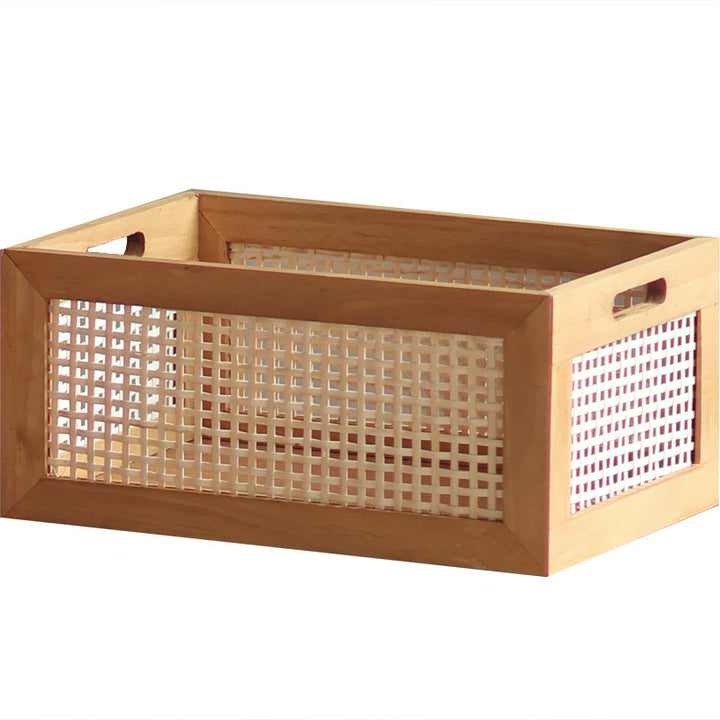 Storage basket made of natural wood Kalsten