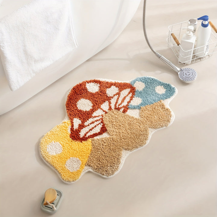 Fluffy Heart-Patterned Indoor Doormat