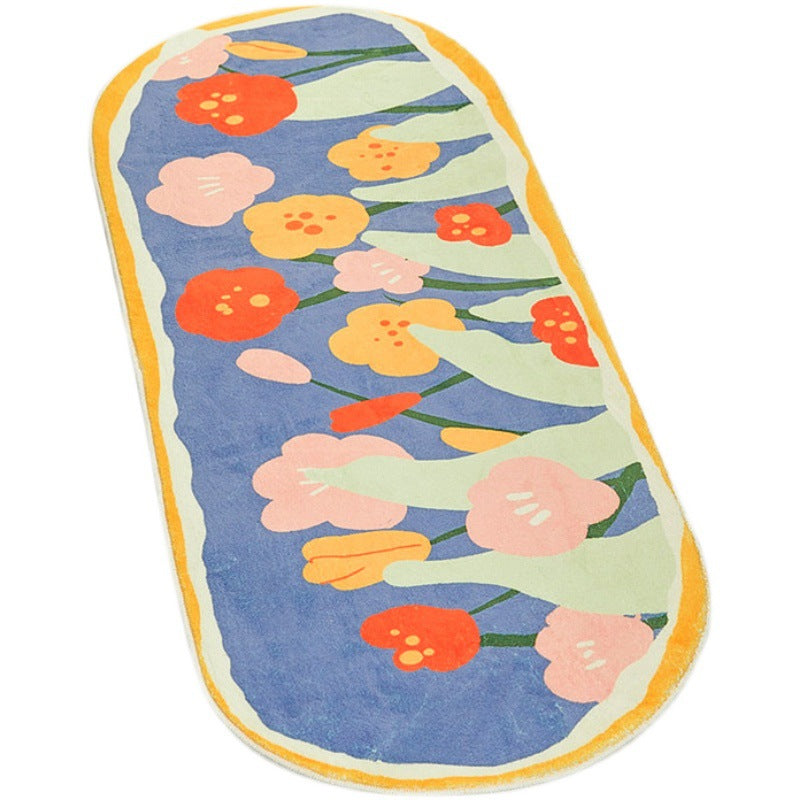 Floral-Themed Bath Area Mat