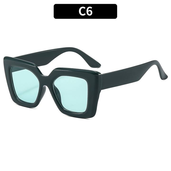 Geometric Square Frame Sunglasses