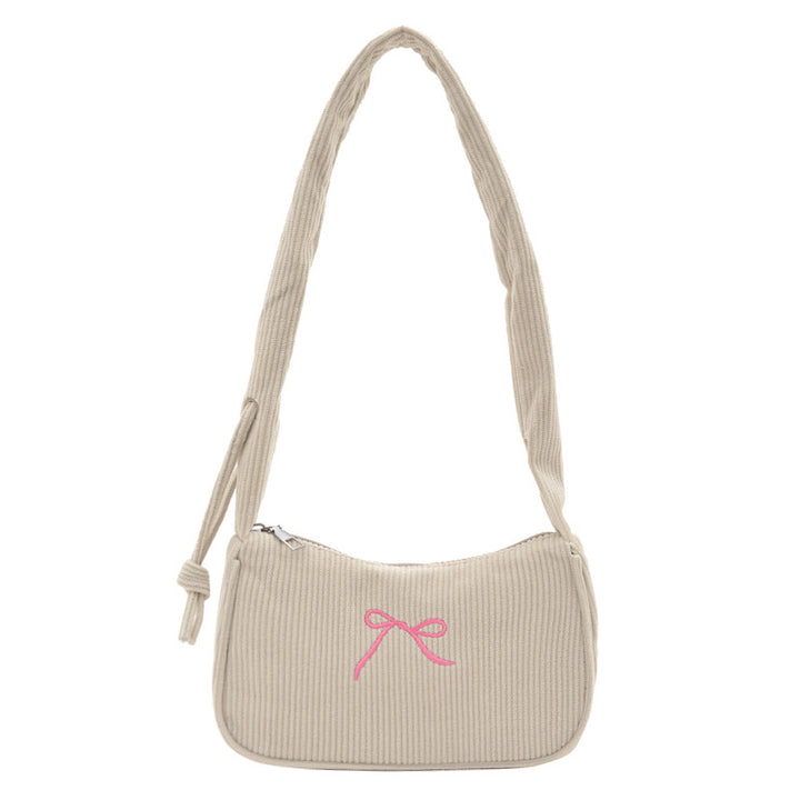 Stylish Corduroy Crossbody Bag