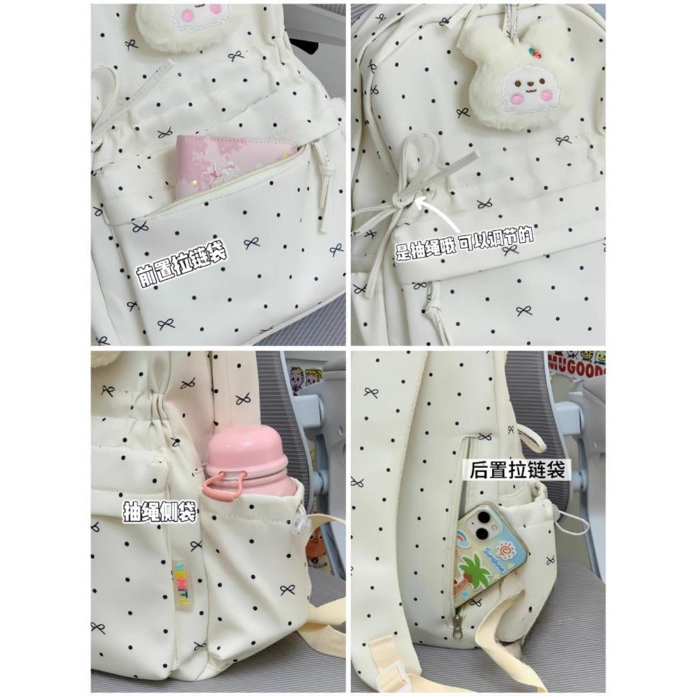 Stylish Polka Dot Casual Backpack Kalsten
