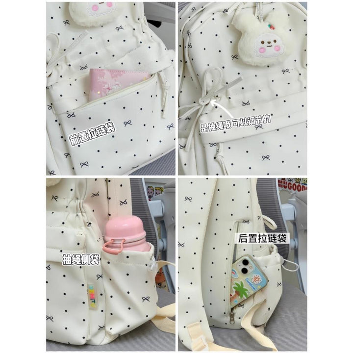Stylish Polka Dot Casual Backpack Kalsten