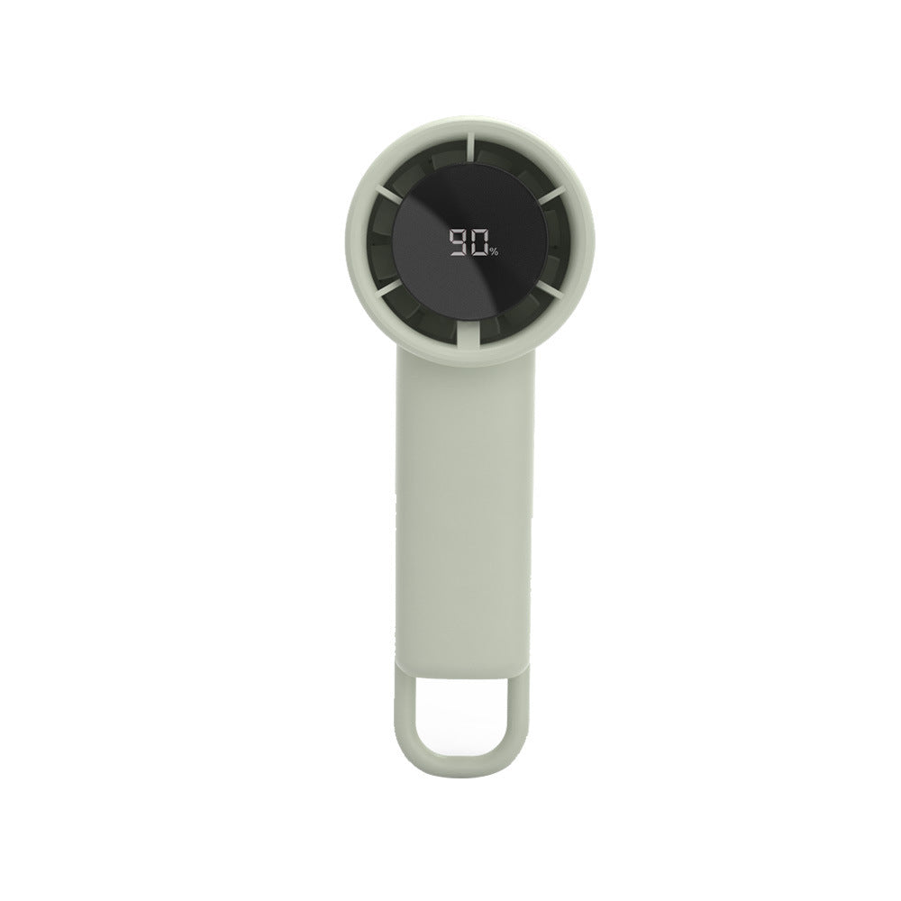 Unisex nan compact wireless hand fan with digital LED battery indicator and loop holder Kalsten