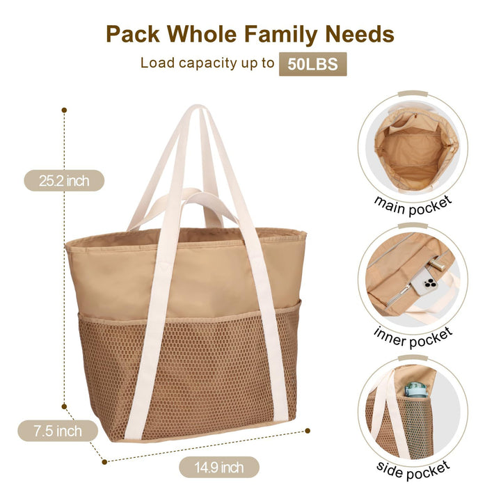 Multifunctional shopping bag with mesh fabric Kalsten