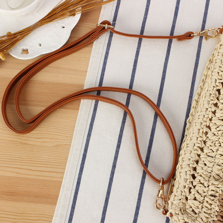 Handbag with Ruffle Design Made of Braided Straw Kalsten