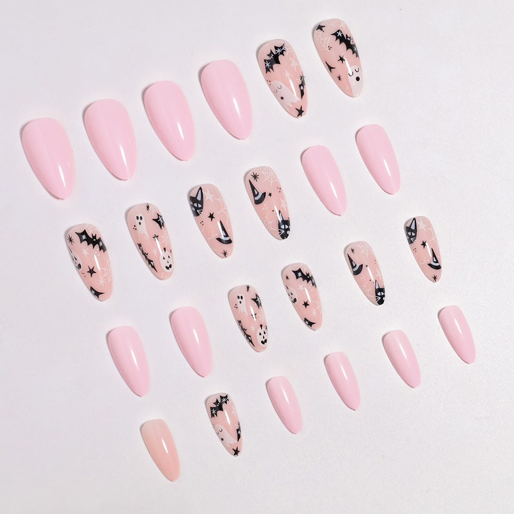 Artistic Halloween-Themed Press-On Nail Design Kalsten