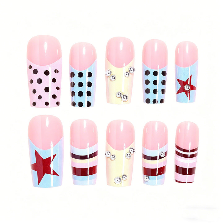 Abstract Design Press-On Nail Art Tips Kalsten