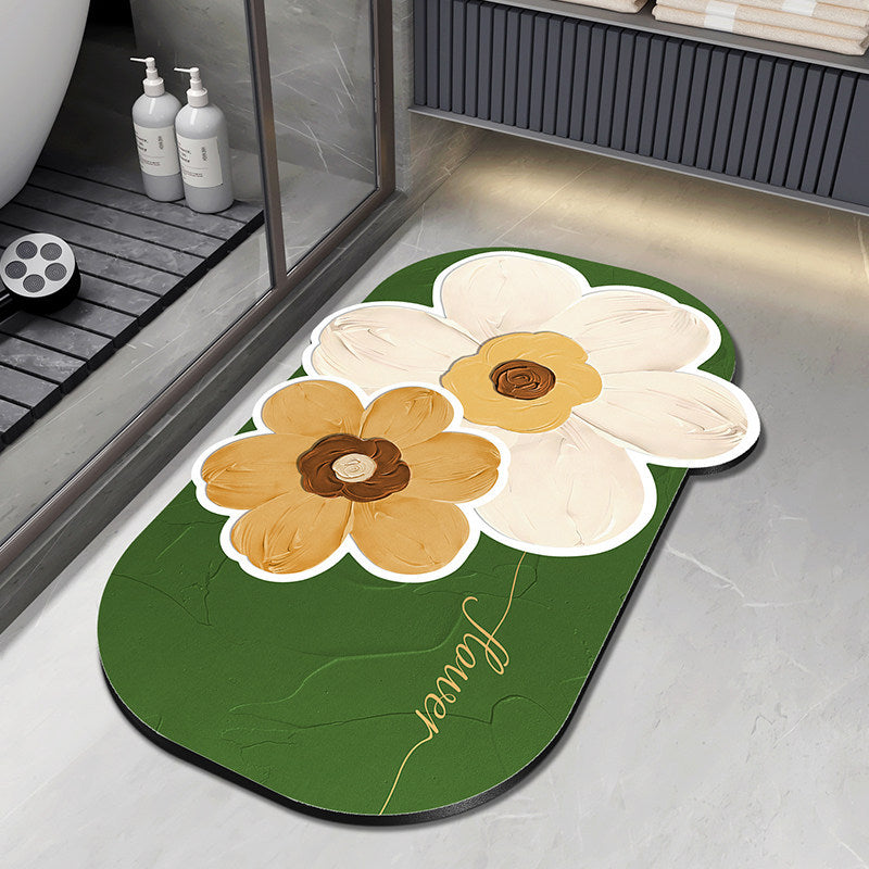 Floral Shaped Bath Mat Kalsten