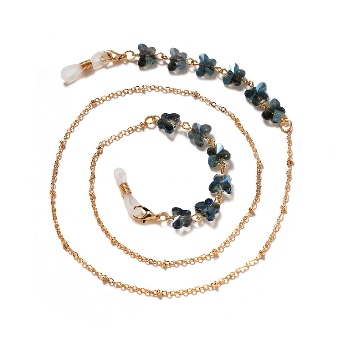 Floral Embellished Eyewear Chain Kalsten