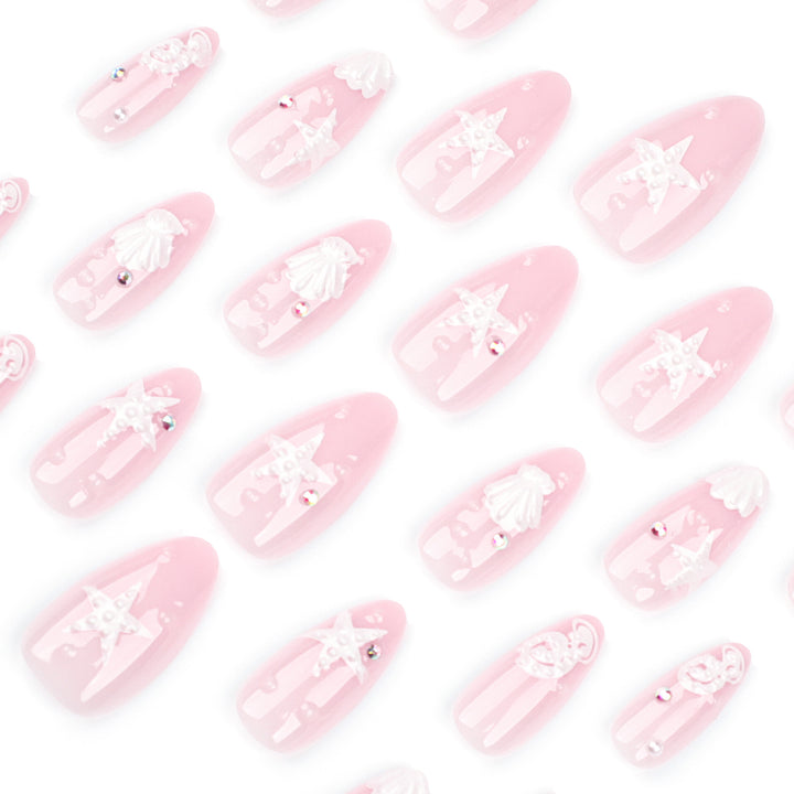 Artistic nail designs with shell and star motif Kalsten