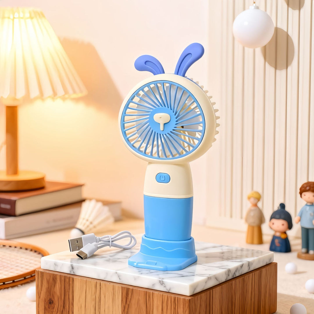 Ladies Portable Hand Fan with Cute Rabbit Design Kalsten