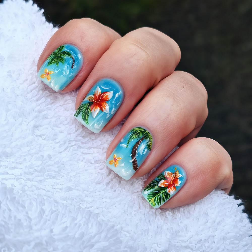 Nail Art Design with tropical motifs Kalsten