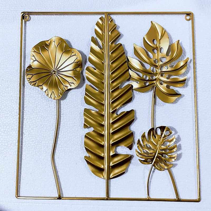 Decorative Metal Wall Art with Leaf Design Kalsten