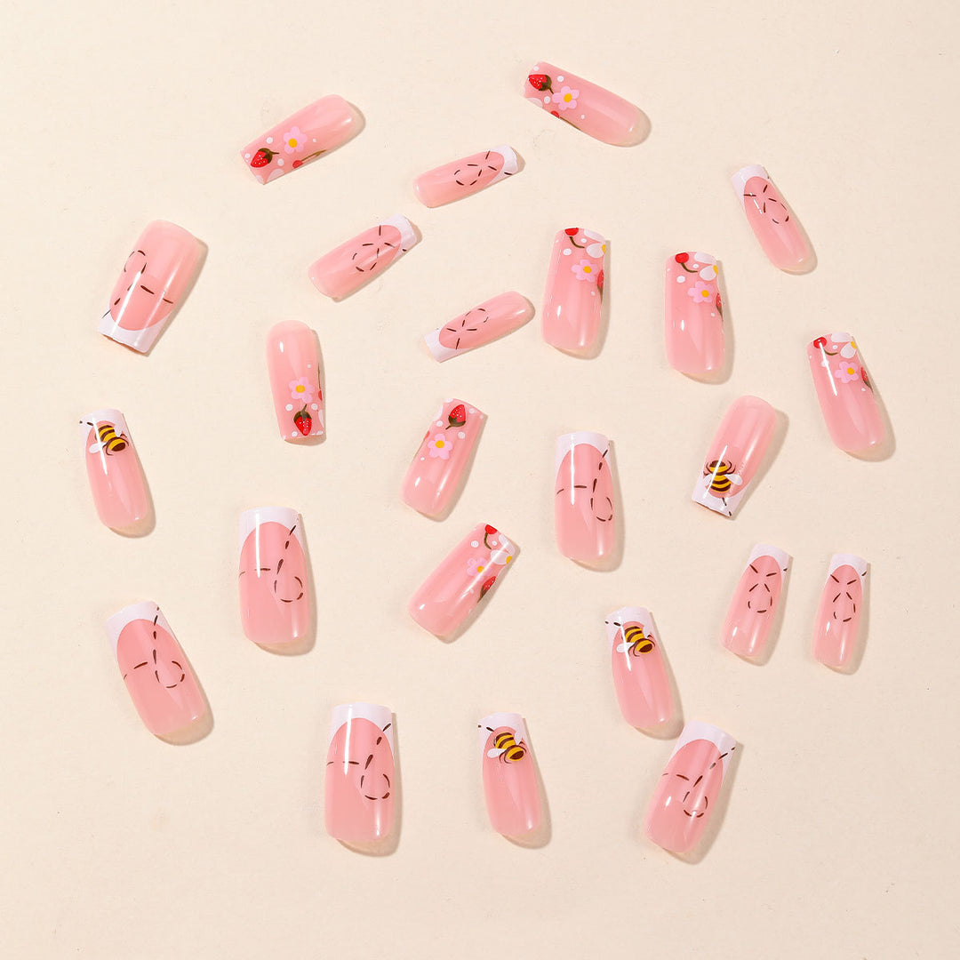 Floral Themed Acrylic Nail Art Extensions Kalsten