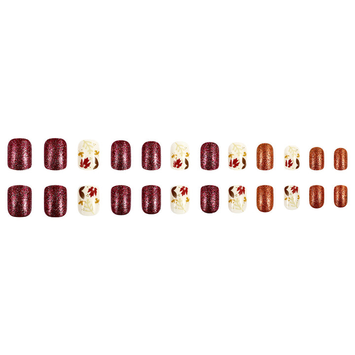 Seasonal Autumn-Themed Press-On Nail Art Kalsten