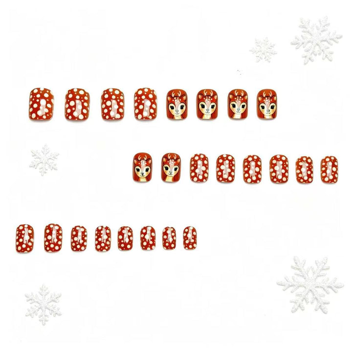 Artistic 3D Reindeer-Themed Nail Art Kalsten