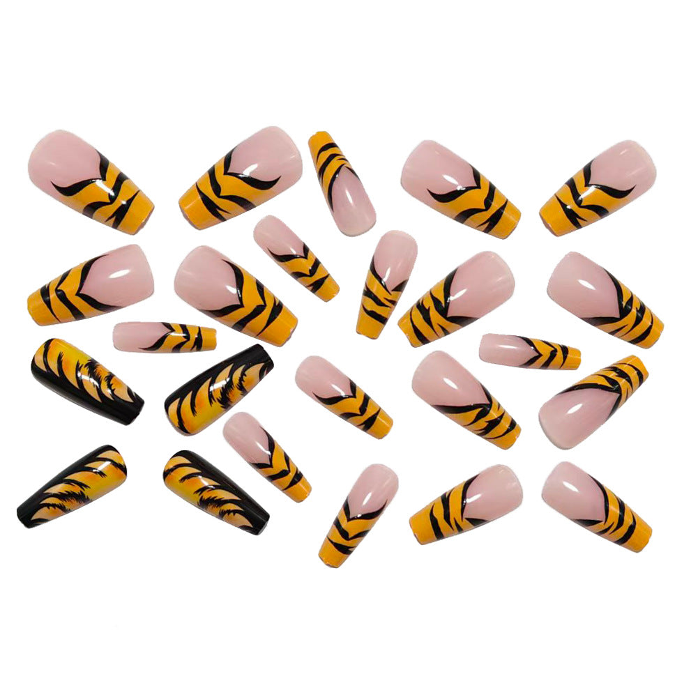 Artificial nail with Tiger Design Kalsten