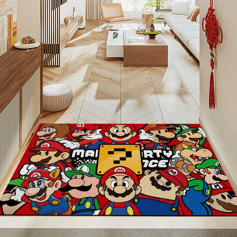 Cartoon Golf-Themed Area Rug
