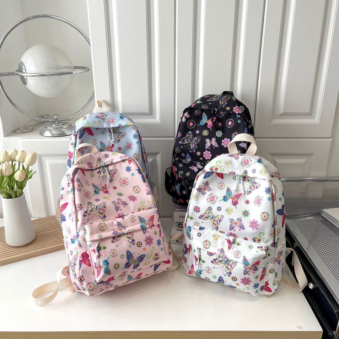 Butterfly Print Casual Backpack Kalsten