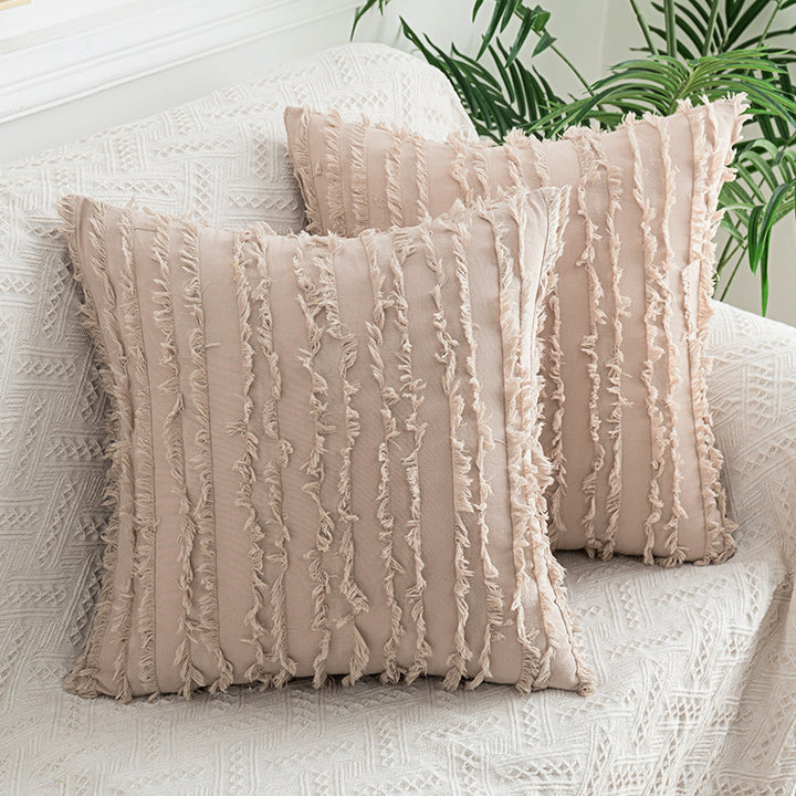 Fringe Texture Square Cushion