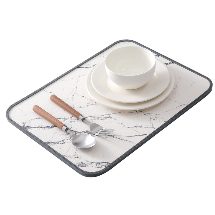 Marble Effect Kitchen Work Surface Protector Mat