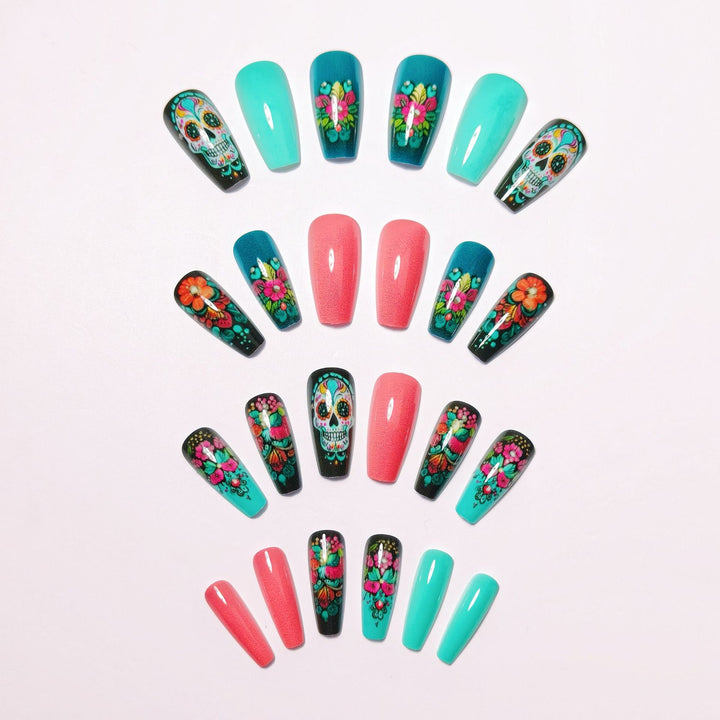 Artistic Day of the Dead Nail Art Kalsten