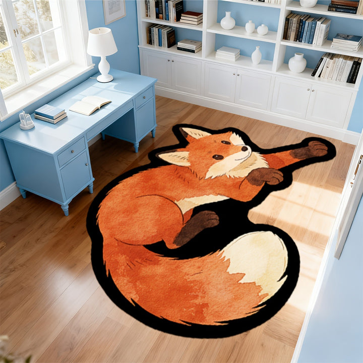 Heart-Shaped Cartoon Animal Bath Mat