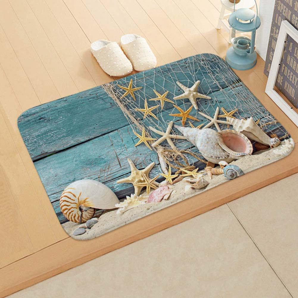Coastal Nautical Bath Mat Kalsten
