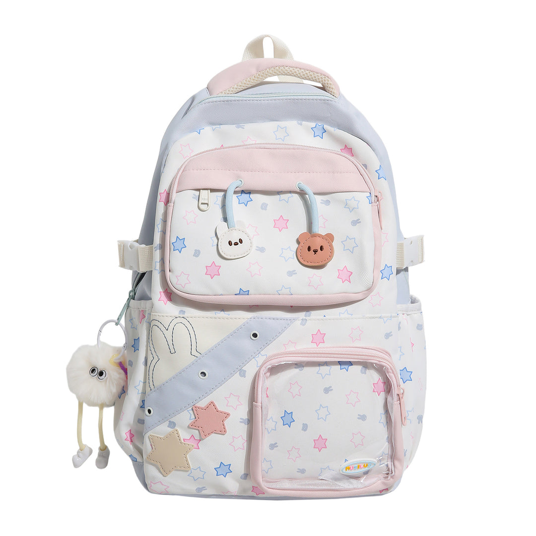 Playful Embroidered Star-Themed Backpack Kalsten