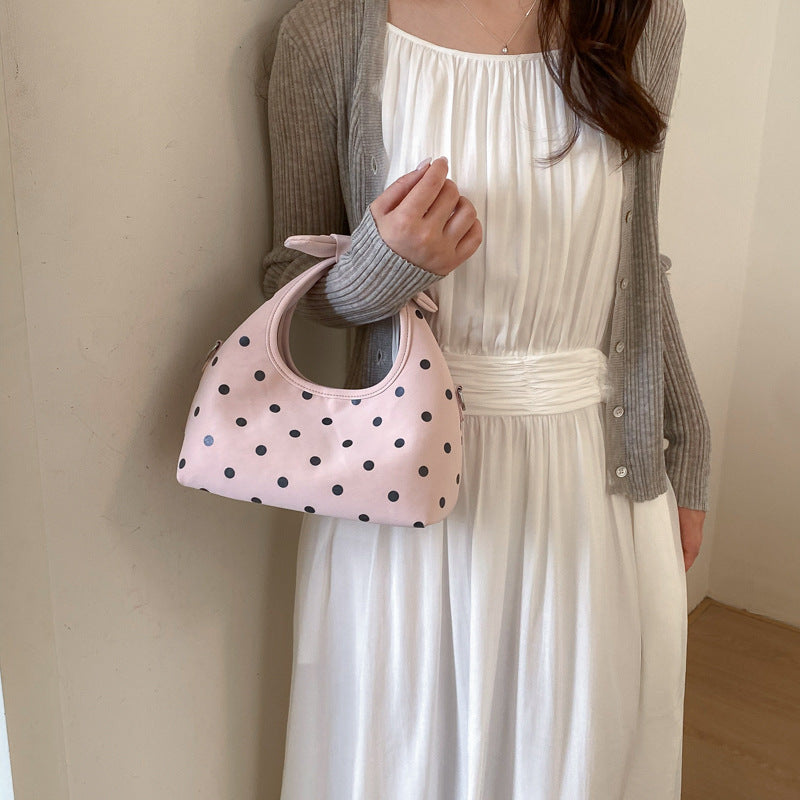 Charming Polka Dot Handheld Tote