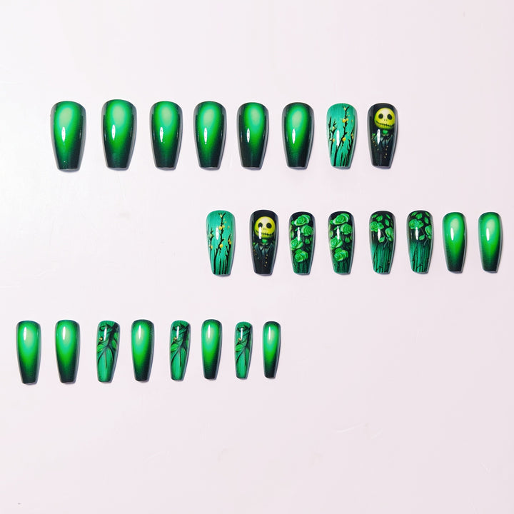 Creative Nail Art Set with Green Design Kalsten