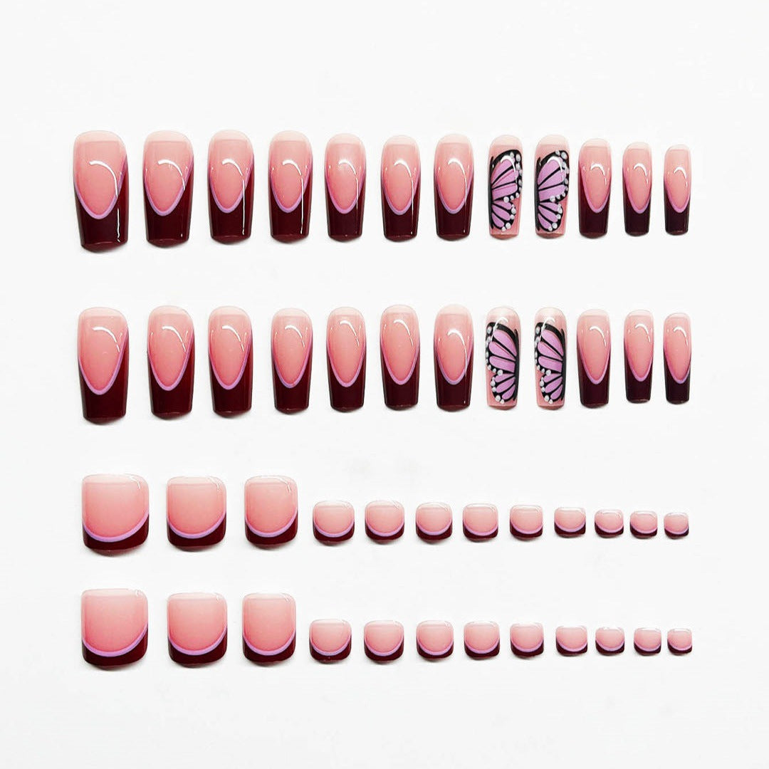 Artistic Butterfly Press-On Nail Set Kalsten