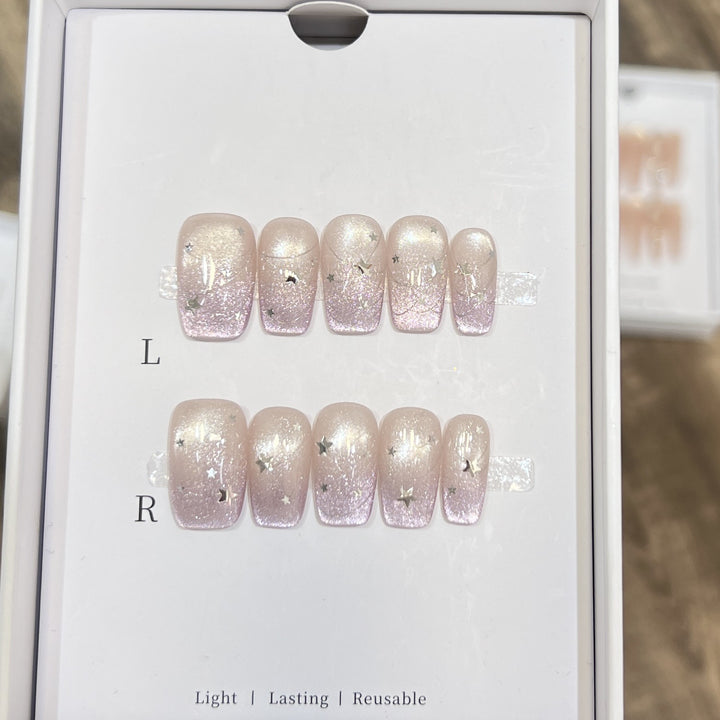 Starry Glitter Press-On Nail Set Kalsten