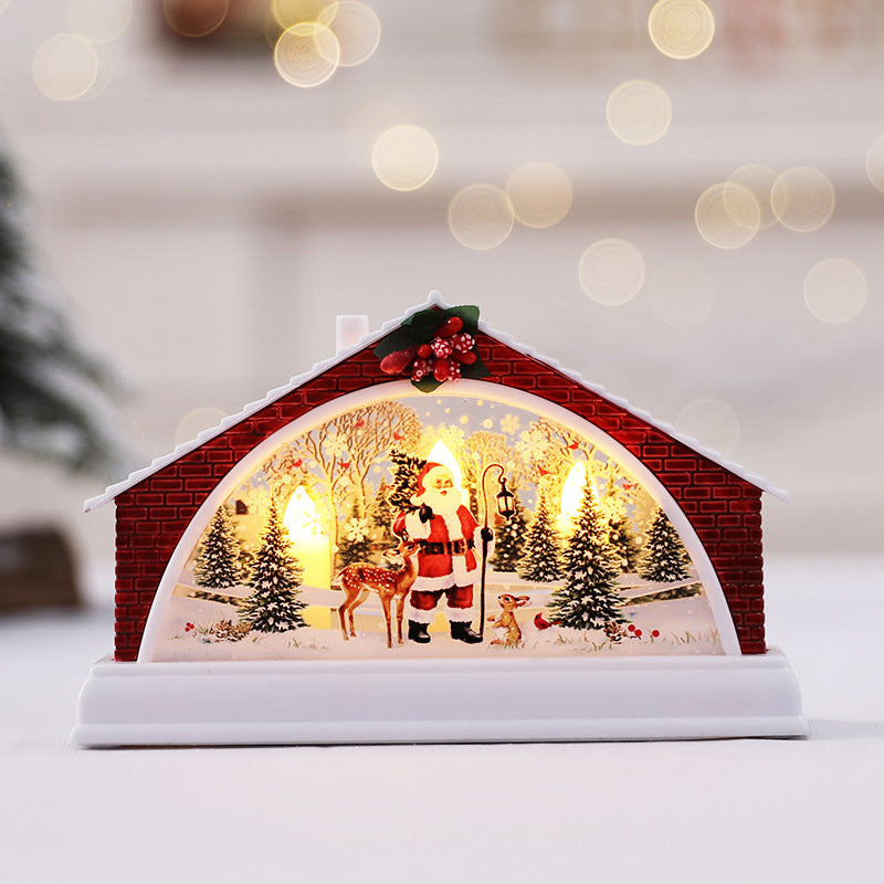 Decorative Lighted Christmas Village Scene