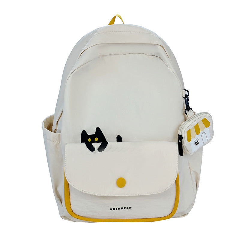 Playful backpack with cat design and versatile compartments Kalsten