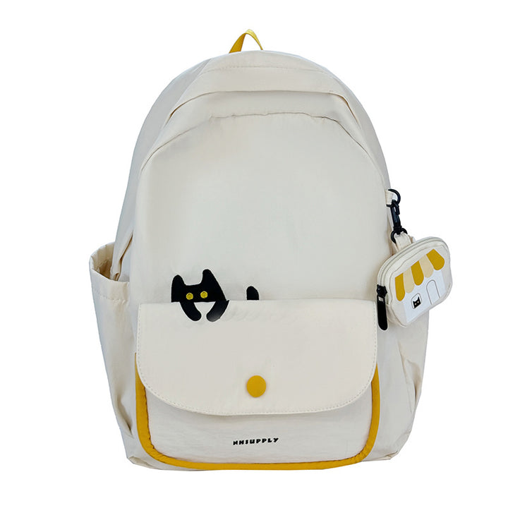 Playful backpack with cat design and versatile compartments Kalsten