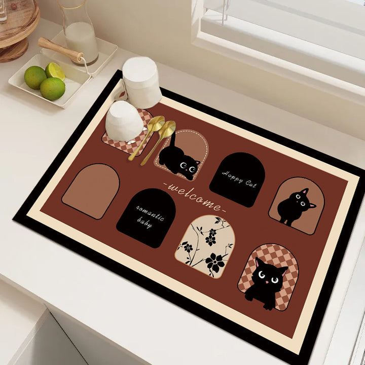 Cute Cartoon Dog Kitchen Mat Kalsten