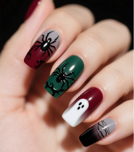 Artistic Halloween Themed Nail Art Kalsten