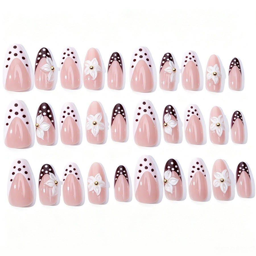 Artistic Floral Stiletto Press-On Nails Kalsten