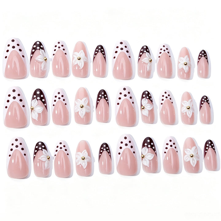 Artistic Floral Stiletto Press-On Nails Kalsten