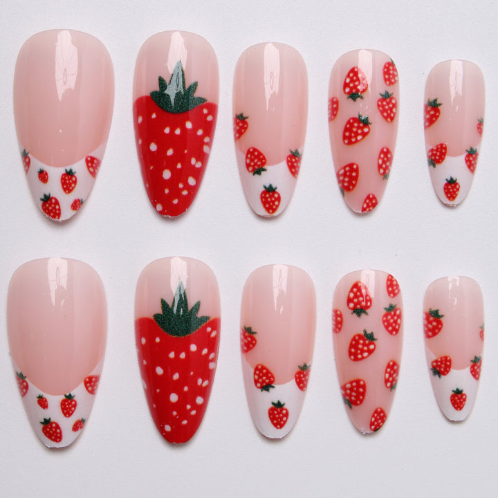 Artificial nails with strawberry design Kalsten